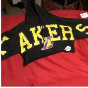 Ladies cropped NBA Los Angeles Lakers hoodie